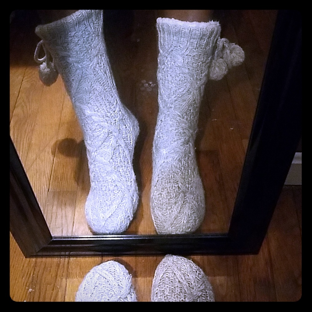 Knitted slippers socks